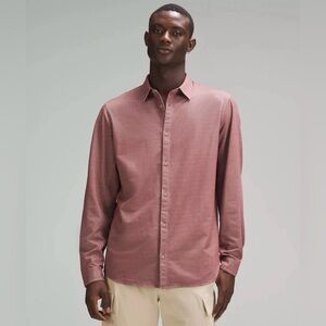 Lululemon Men’s Commission Long Sleeve Button *Wash S SMALL Enzyme Rose EZTR red